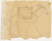 KT 1859
          <br/>
          werktekening van een ezel op bas-relief te Thebe
          <br/>
          <em>Famars Testas, Willem de (1834-1896)</em>